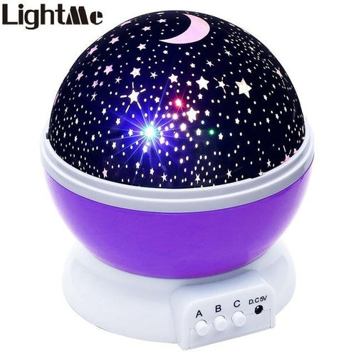 Lightme Stars Starry Sky LED Night Light Projector Moon Lamp Battery